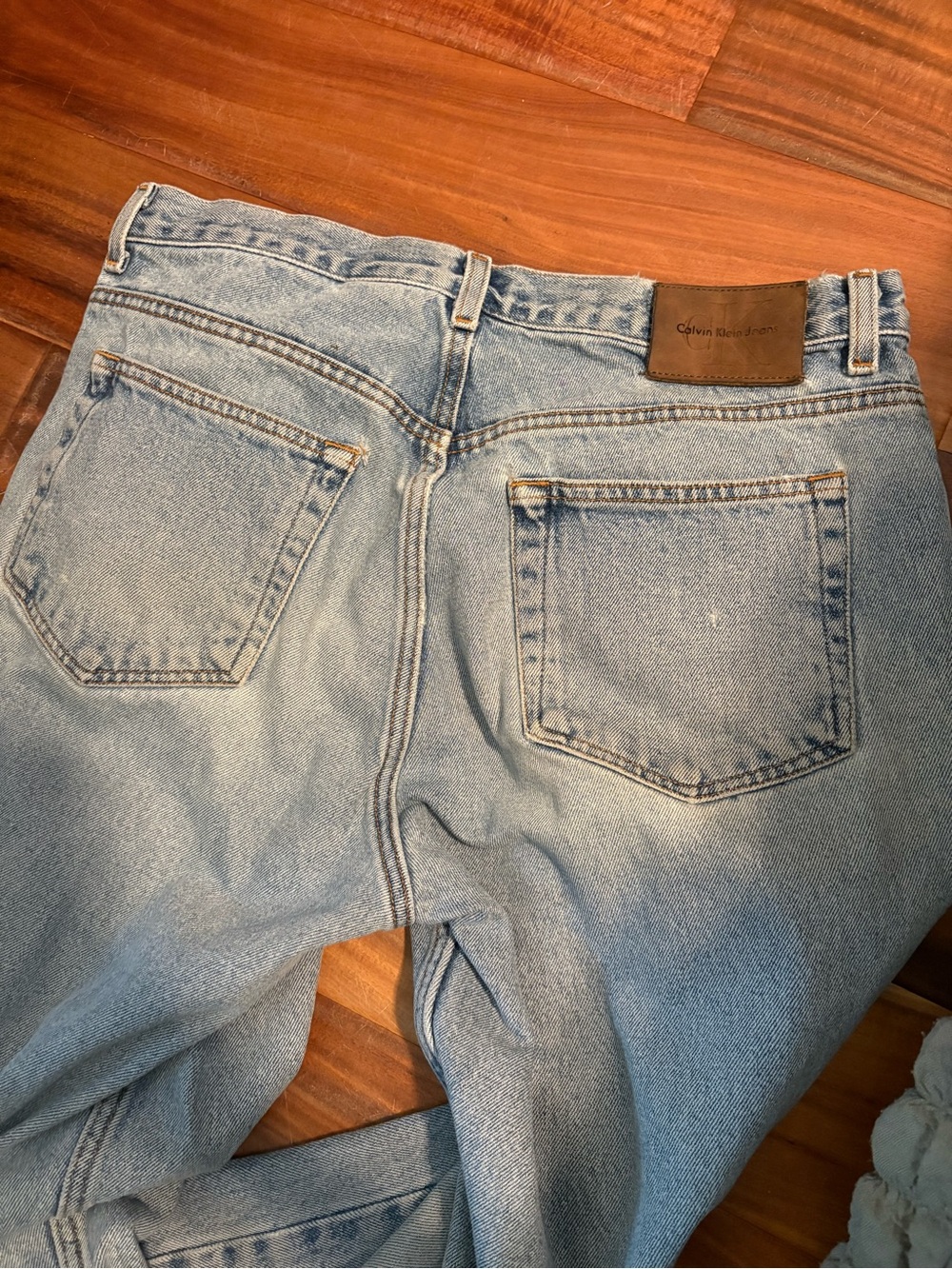 Vintage Calvin Klein Jeans CK Light Wash Straight Leg Denim Size 32/34 (0413) - Picture 8 of 9